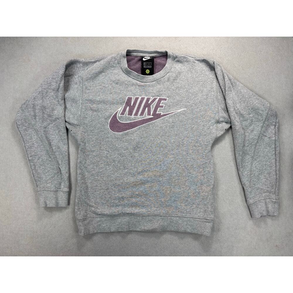 Nike Sportswear Club Fleece Crew Grey‎ Sweatshirt Mens Small CU4507 90s retro